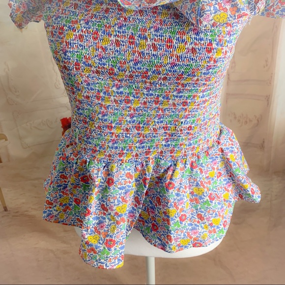 J Crew Liberty Richmond Floral Ruffle Blouse - Picture 4 of 12